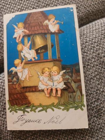 Engeltjes Kerstkaart - Joyeux Noël beschikbaar voor biedingen