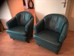 Stoelen groen leder €25 pst, Ophalen, Zo goed als nieuw, 75 tot 100 cm