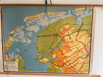 Friesland kaart schoolplaat beschikbaar voor biedingen