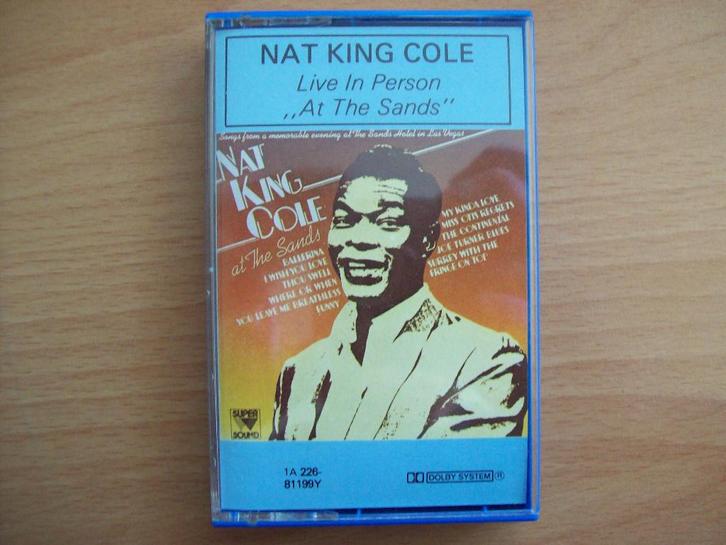 Nat King Cole - Live In Person "At The Sands", Cd's en Dvd's, Cassettebandjes, Zo goed als nieuw, Origineel, Jazz en Blues, 1 bandje