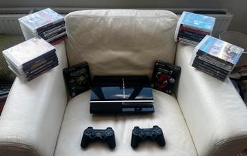Ps3 phat met 30 games en controllers beschikbaar voor biedingen