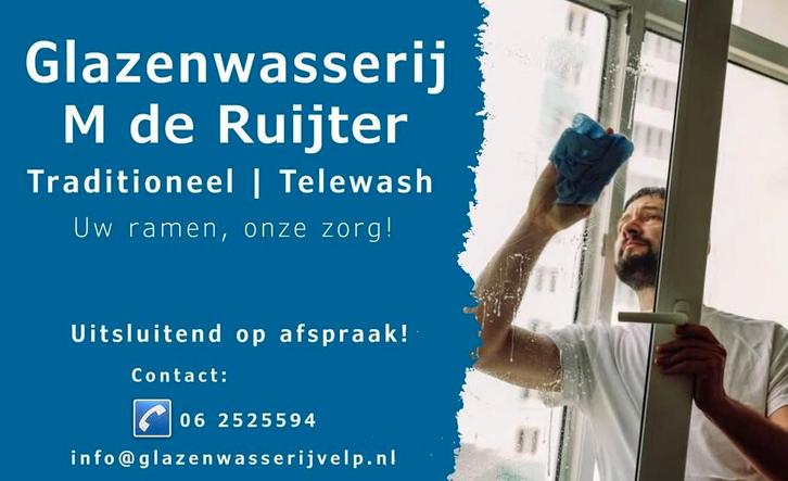 Uw Glazenwasser op afspraak in de regio Arnhem, Rheden enz, Diensten en Vakmensen, Schoonmakers en Glazenwassers