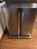 Simple Human prullenbak recyling, Huis en Inrichting, Woonaccessoires | Prullenbakken, Ophalen, Gebruikt, Met pedaal, 40 liter of meer