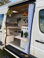 Mooie verlengde VW Crafter 2012 zelfbouw camper airco en cc, Caravans en Kamperen, Overige merken, Vast bed, Treinzit, Tot en met 3