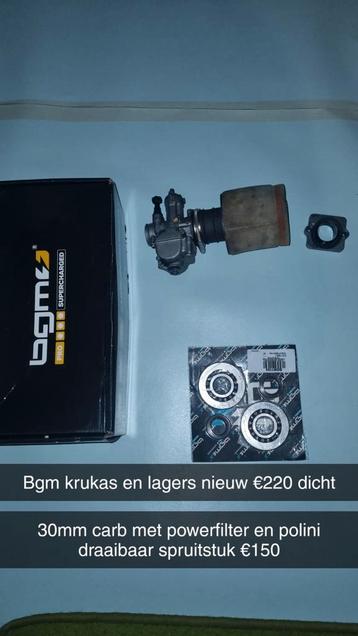 BGM Krukas, Lagers, Carburateur & Meer! beschikbaar voor biedingen