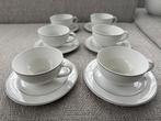 6 theekoppen Arzberg “shadow line”, Ophalen of Verzenden, Zo goed als nieuw, Porselein, Overige stijlen