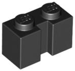 Lego Black Brick, Modified 1 x 2 with Channel, Kinderen en Baby's, Speelgoed | Duplo en Lego, Ophalen of Verzenden, Gebruikt, Losse stenen