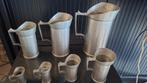 "Engeltjestin" set van 7 verschillende maatbekers, Antiek en Kunst, Ophalen