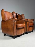 Set van 2 schapenleren fauteuils, Ophalen, Zo goed als nieuw, 75 tot 100 cm, 50 tot 75 cm
