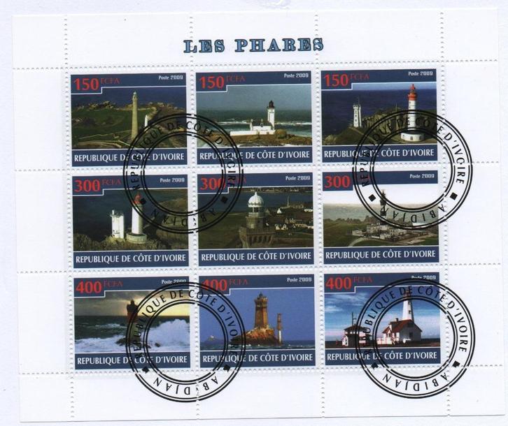 Vuurtorens - Cote D'Ivoire 2009 - Gestempeld used, Postzegels en Munten, Postzegels | Thematische zegels, Gestempeld, Plaats of Gebouw