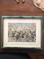 Anton Pieck Prent met Lijst - Fanfare, Ophalen of Verzenden, 1980 tot heden, Overige onderwerpen