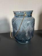 Blauwe Kandelaar met Gouden Details, Overige materialen, Blauw, Ophalen of Verzenden, Zo goed als nieuw