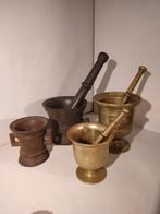 Antieke vijzels: koper, messing, gietijzer, Antiek en Kunst, Antiek | Koper en Brons, Ophalen of Verzenden