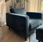 WOOOD Robin fluweel zwarte fauteuil, Ophalen, Eenpersoons, 75 tot 100 cm, Zo goed als nieuw