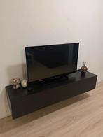 Tv meubel - Meubella - Mat zwart - 160 cm, 150 tot 200 cm, Ophalen of Verzenden, Zo goed als nieuw, Minder dan 100 cm