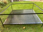 Zwarte stalen salontafel, Huis en Inrichting, Tafels | Salontafels, Ophalen, 100 tot 150 cm, 50 tot 100 cm, Minder dan 50 cm