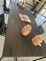 Eettafel zwart eiken 240x100cm, Huis en Inrichting, Tafels | Eettafels, Ophalen, Modern massief eiken, 100 tot 150 cm, Vijf personen of meer