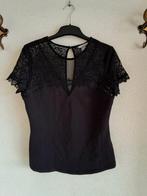 Zwarte top met aan de bovenkant kant van H&M. Maat M., Maat 38/40 (M), H&M, Zwart, Ophalen of Verzenden