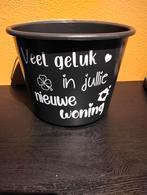 Leuke tekst emmers, Huis en Inrichting, Emmers, Ophalen of Verzenden, Nieuw, Kunststof, Met handgreep