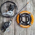 HOPE spider 32 24 oranje met voorderailleur  SRAM X9 shifter, Ophalen of Verzenden, Zo goed als nieuw, Mountainbike, Derailleur of Ketting