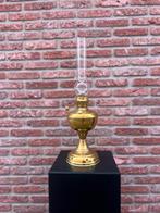 vintage messing olielamp 52 cm hoog, Ophalen of Verzenden