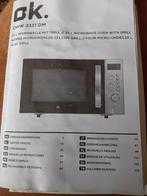 Combi Magnetron met Grill - OK. OMW 3331 DM, Witgoed en Apparatuur, Magnetrons, Ophalen, Combimagnetron, Gebruikt, Grill
