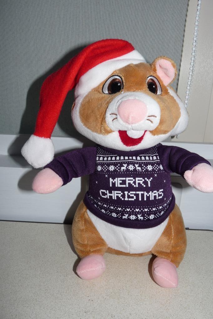 nieuw kerst paars trui muts hamster albert heijn JG250917, Kinderen en Baby's, Speelgoed | Knuffels en Pluche, Nieuw, Overige typen