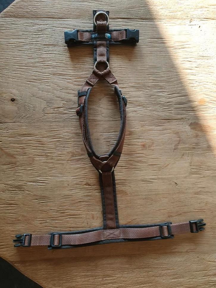 Anny X honden tuigje maat XS zwart bruin, Dieren en Toebehoren, Hondenriemen, Zo goed als nieuw, Ophalen of Verzenden