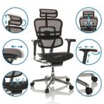 COMFORT Ergonomische Design Bureaustoel ERGOHUMAN Elite 2, Zwart, Nieuw, Ophalen of Verzenden, Bureaustoel