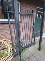 Spijlen Draaipoort 1.5m Compleet - Zwart RAL 9005, Ophalen, Met poort, Gebruikt, Spijlenhekwerk