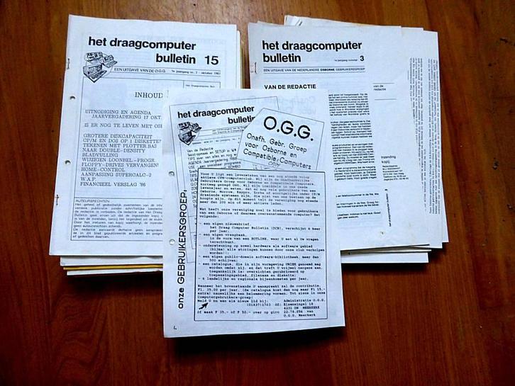 Het draagcomputer bulletin - 36 stuks - Osborne Gebr. Groep, Computers en Software, Vintage Computers, Ophalen of Verzenden