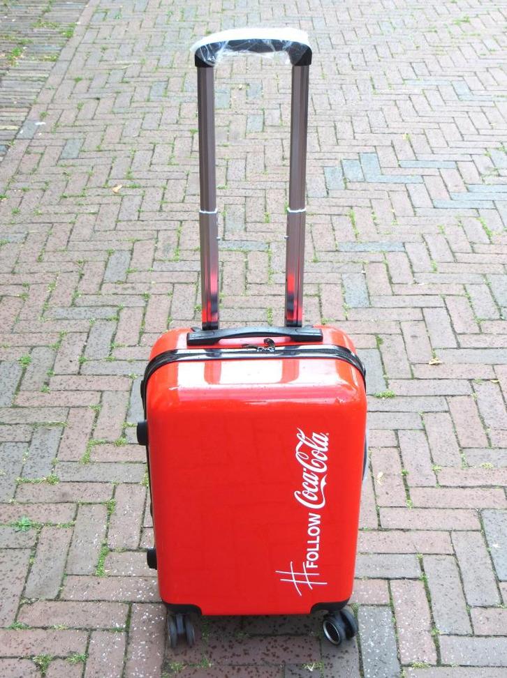 Coca Cola rolkoffer rood 4 wielen nieuw reis trolly cabin, Sieraden, Tassen en Uiterlijk, Tassen | Reistassen en Weekendtassen