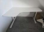 Te koop: Ikea Bekant hoekbureau, wit, links,.goede staat, Huis en Inrichting, Bureaus, Ophalen, Elektrisch, Zo goed als nieuw