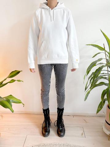 Carhartt wip chase witte hoodie beschikbaar voor biedingen