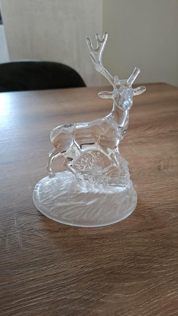 Glazen Hertenbeeld, Antiek en Kunst, Antiek | Glas en Kristal, Ophalen of Verzenden