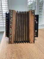 Zeer oude accordeon van hout 1900 -1910, Antiek en Kunst, Curiosa en Brocante, Ophalen of Verzenden