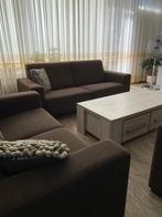 Bruine bankstel 2X2, Ophalen, Zo goed als nieuw, Tweepersoons, Stof