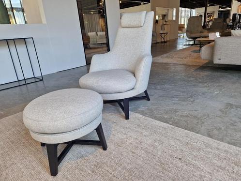 3 x fauteuil Shell uit showroom model Flexform, Huis en Inrichting, Fauteuils, Nieuw, Leer, Stof, 50 tot 75 cm, Minder dan 75 cm