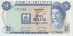 Bermuda One Dollar 1970  A1, Ophalen of Verzenden, Noord-Amerika, Los biljet