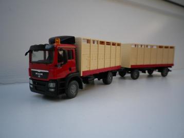 Herpa  / Wiking MAN TGA veewagen combinatie. beschikbaar voor biedingen