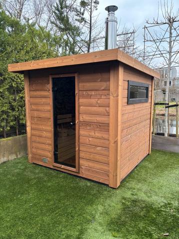 Thermowood buitensauna tuinsauna buiten sauna eigenproductie beschikbaar voor biedingen