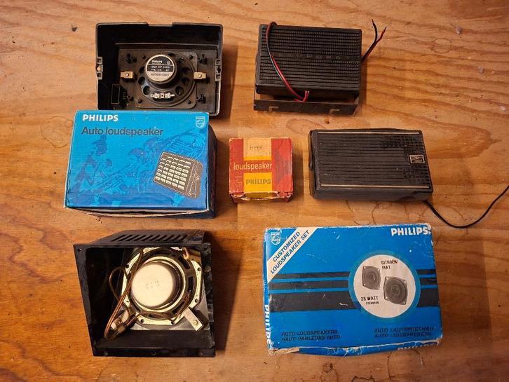 Autoradio oude  Philips en Blaupunkt luidsprekers, Auto diversen, Autospeakers, Zo goed als nieuw, Ophalen of Verzenden