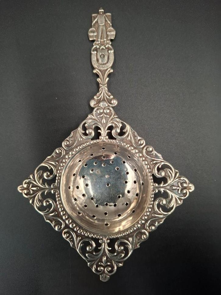 Antiek zilver theezeef, Antiek en Kunst, Antiek | Goud en Zilver, Zilver, Ophalen of Verzenden