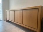 Dressoir- massief eiken, Ophalen, Eikenhout, 200 cm of meer, 25 tot 50 cm