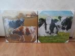 2 koeien schilderijen canvas, Huis en Inrichting, Minder dan 50 cm, Nieuw, Ophalen of Verzenden, Schilderij