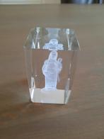 Kristallen blokje met Maria en kindje Jezus 3D lasergravure, Ophalen