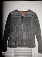 Gaaf Vintage leren suède jasje met franjes GOOSEKRAFT S, Goosecraft, Ophalen of Verzenden, Zo goed als nieuw, Maat 36 (S)