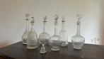 6 glazen  karaffen, Antiek en Kunst, Antiek | Glas en Kristal, Ophalen of Verzenden