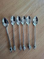 6 verzilverde lepeltjes met fruit, Ophalen of Verzenden, Zilver