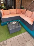 Loungebank met tafel, 5 zitplaatsen, Gebruikt, Bank, Ophalen of Verzenden